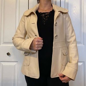 Tulle (Anthropologie) wool coat. Small. Cream color.